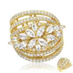 White Topaz Silver Ring