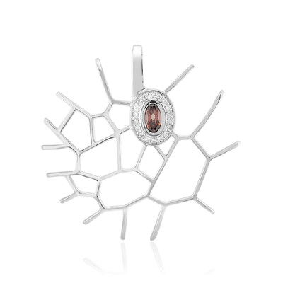 Champagne Zircon Silver Pendant (MONOSONO COLLECTION)