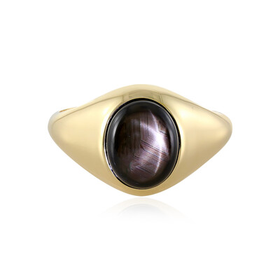9K Black Star Sapphire Gold Ring