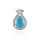 Sleeping Beauty Turquoise Silver Pendant