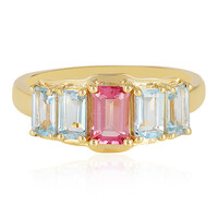 Pink Tourmaline Silver Ring