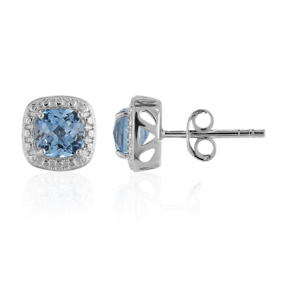 Sky Blue Topaz Silver Earrings