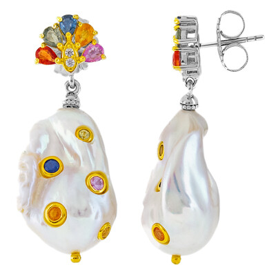 Freshwater pearl Silver Earrings (Dallas Prince Designs)