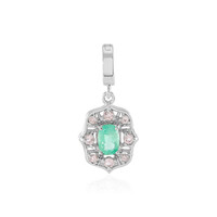 Russian Emerald Silver Pendant