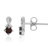 Mozambique Garnet Silver Earrings