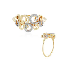 I2 (I) Diamond Silver Ring