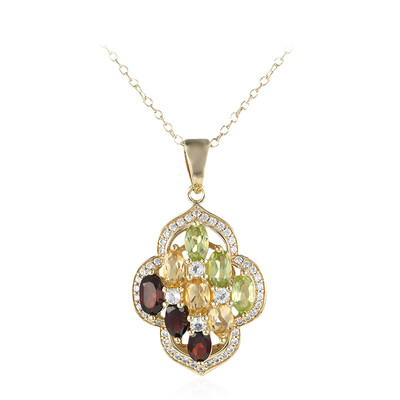 Garnet Silver Necklace