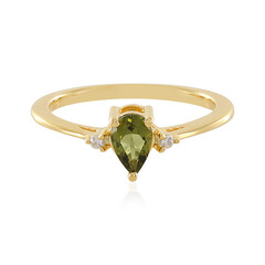 Moldavite Silver Ring