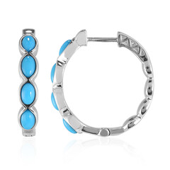 Sleeping Beauty Turquoise Silver Earrings