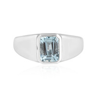 AAA Aquamarine Platinum Ring (KM by Juwelo)