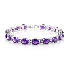 Zambian Amethyst Silver Bracelet