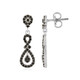 Black Spinel Silver Earrings