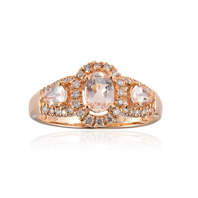 10K AAA Morganite Gold Ring
