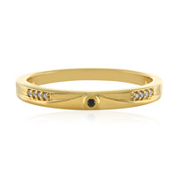 Black Diamond Silver Ring