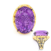Amethyst Silver Ring (Gems en Vogue)