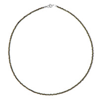 Gold Sheen Obsidian Silver Necklace
