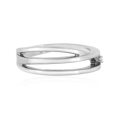 SI2 (H) Diamond Silver Ring