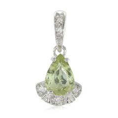 Cuprian Tourmaline Silver Pendant