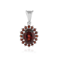 Mozambique Garnet Silver Pendant