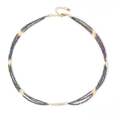 White Freshwater Pearl Silver Necklace