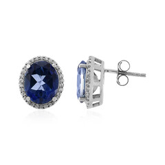 Royal Blue Topaz Silver Earrings
