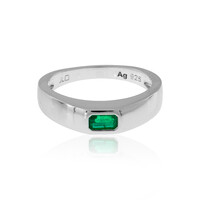 Colombian Emerald Silver Ring
