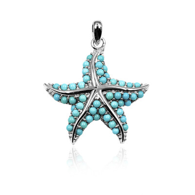 Sleeping Beauty Turquoise Silver Pendant