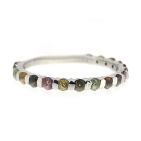 Fancy Tourmaline Silver Ring
