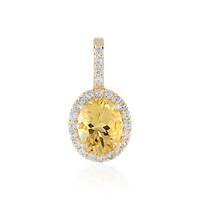 18K Yellow Beryl Gold Pendant