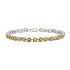 Cognac Quartz Silver Bracelet