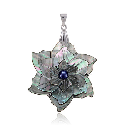 Pinctada Mother of Pearl Silver Pendant