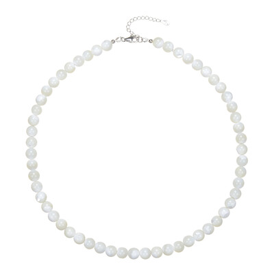 Mother of Pearl Silver Necklace