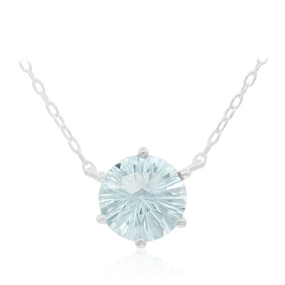 Sky Blue Topaz Silver Necklace