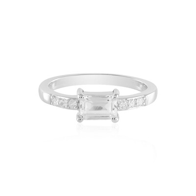 White Topaz Silver Ring