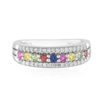 Pink Sapphire Silver Ring