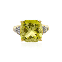 Lemon Quartz Silver Ring