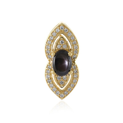 Black Star Sapphire Silver Pendant