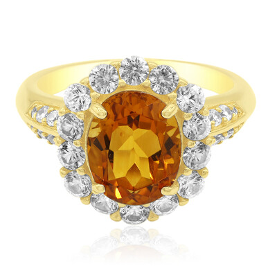 Madeira Citrine Silver Ring