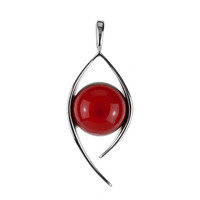 Colombian red Amber Silver Pendant