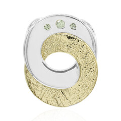 Green Sapphire Silver Pendant