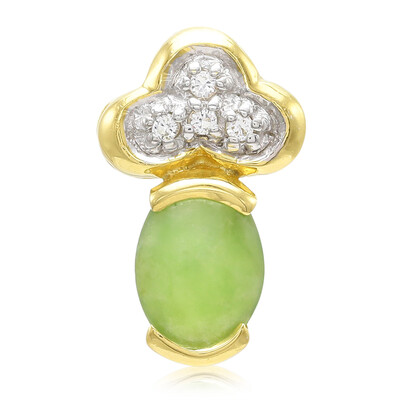 Imperial Chrysoprase Silver Pendant