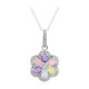 Pink Pastel Quartz Silver Necklace