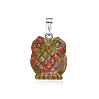 Unakite Silver Pendant