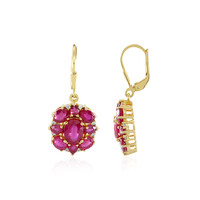 Madagascar Ruby Silver Earrings