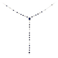 14K Ceylon Blue Sapphire Gold Necklace (CIRARI)