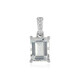 White Topaz Silver Pendant