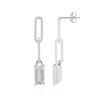 White Topaz Silver Earrings