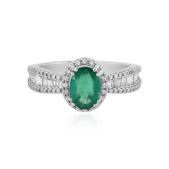 18K Zambian Emerald Gold Ring