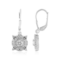 White Sapphire Silver Earrings