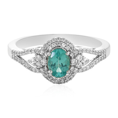 Blue Apatite Silver Ring
